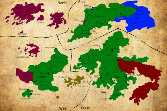Map of Balida and Surrounding Nations